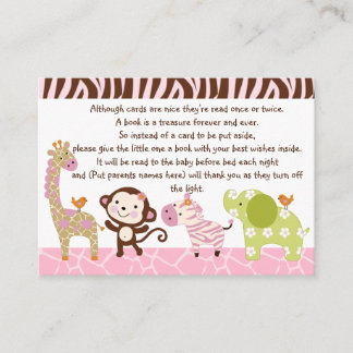 Jungle Jill/Girl Animals Gefallen/Tags Begleitkarte