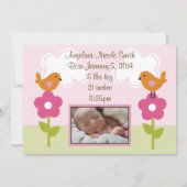 Jungle Jill / Girl Animals Sip & See Einladung (Rückseite)