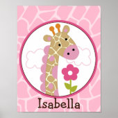Jungle Jill/Girl Giraffe Personalisiert Art Poster (Vorne)