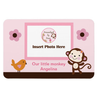 Jungle Jill Girl Monkey Foto Magnet