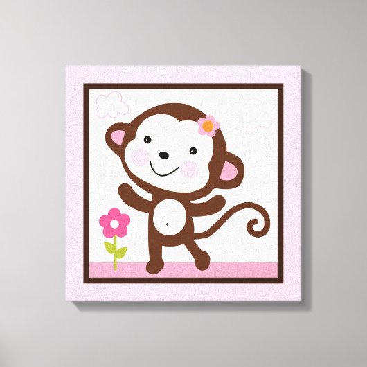 Jungle Jill Monkey Girl Animals Canvas Print Leinwanddruck (Vorderseite)