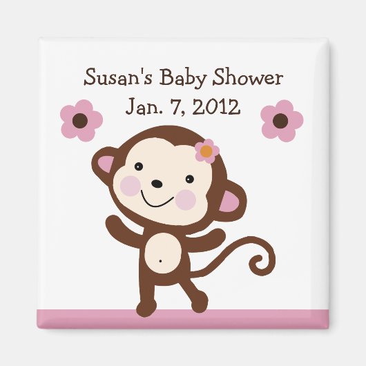 Jungle Jill Monkey Magnet/Keepake/Gastgeschenk Magnet (Vorne)