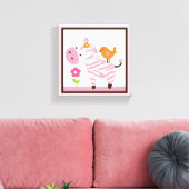 Jungle Jill Zebra Girl Animals Canvas Print Leinwanddruck (Insitu (Wohnzimmer))