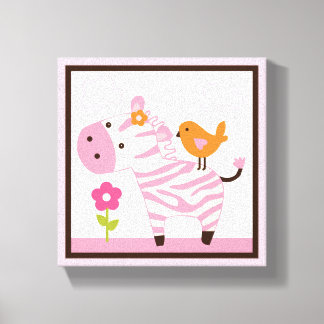 Jungle Jill Zebra Girl Animals Canvas Print Leinwanddruck