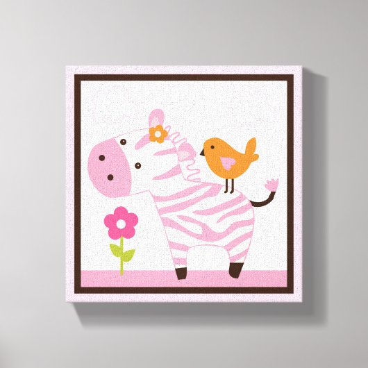 Jungle Jill Zebra Girl Animals Canvas Print Leinwanddruck (Vorderseite)
