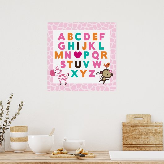 Jungle Jilly Alphabet Wall Print Poster (Küche)