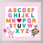 Jungle Jilly Alphabet Wall Print Poster (Vorne)