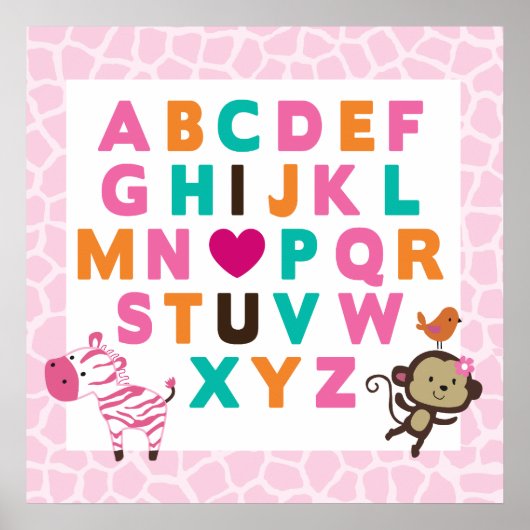 Jungle Jilly Alphabet Wall Print Poster (Vorne)