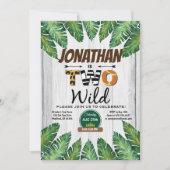 Jungle Junge 2. Geburtstag Party Einladung.Safari Einladung (Vorderseite)