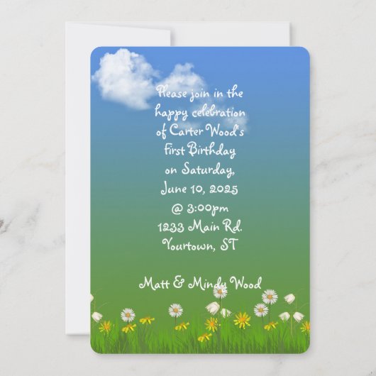 Jungle Juvenile Geburtstagsparty Einladung (Rückseite)