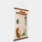 Jungle-Katzen; Leoparden und Topf-Pflanze 2025 Wandteppich Mit Holzrahmen (Gewinkelt)