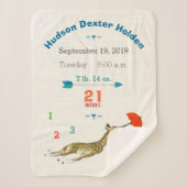 Jungle Kinderzimmer Flying Giraffe Baby Boy Geburt Sherpadecke (Vorderseite)