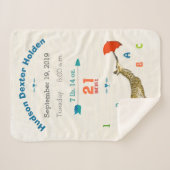 Jungle Kinderzimmer Flying Giraffe Baby Boy Geburt Sherpadecke (Vorderseite (Horizontal))