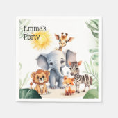 Jungle Kinderzimmer Kinder Party Safari niedliche  Serviette (Vorderseite)