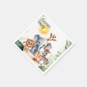 Jungle Kinderzimmer Kinder Party Safari niedliche Serviette (Ecke)