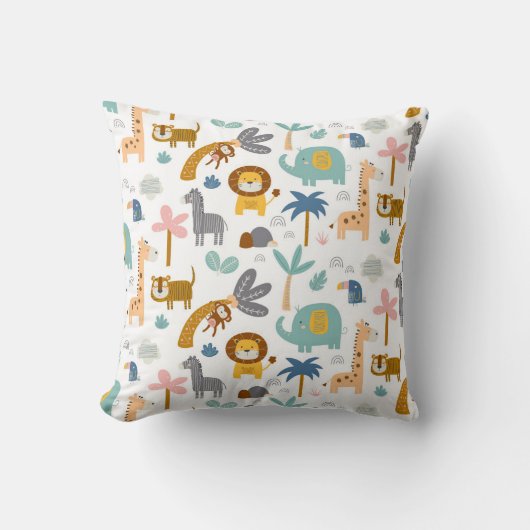 Jungle Kinderzimmer Tiere Kinder Kinder Niedliche Kissen (Vorderseite)
