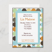 Jungle King Lion Dot Baby Dusche Einladungen (Vorne/Hinten)