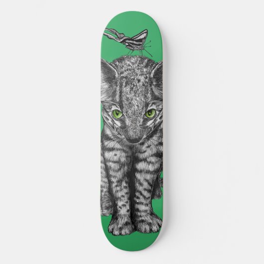 Jungle Kitty Butterfly Skateboard (Vorderseite)