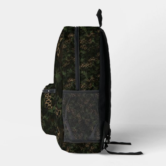 Jungle Leopard Camouflage Pattern Bedruckter Rucksack (Rechts)