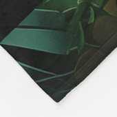 Jungle Leopard Personalisierter Name Fleecedecke (Ecke)