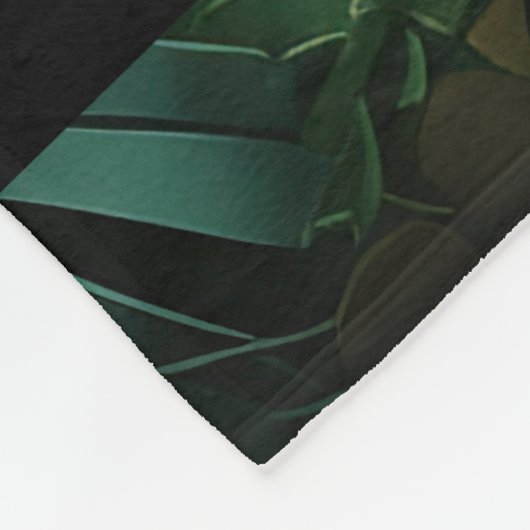 Jungle Leopard Personalisierter Name Fleecedecke (Ecke)