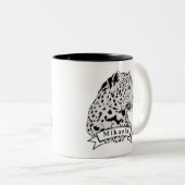 Jungle Leopard Wild Pattern & Personalisierter Nam Zweifarbige Tasse (VorderseiteRechts)