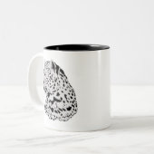 Jungle Leopard Wild Pattern & Personalisierter Nam Zweifarbige Tasse (Vorderseite Links)