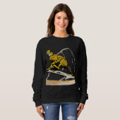 Jungle Leopard Wildlife Niedlich Black Sweatshirt (Vorne ganz)