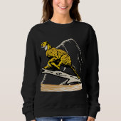 Jungle Leopard Wildlife Niedlich Black Sweatshirt (Vorderseite)