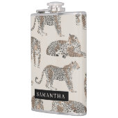 Jungle Leopard Wildtier Muster Flachmann (Links)