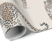 Jungle Leopard Wildtier Muster Geschenkpapier (Rolleneckpunkt)