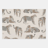 Jungle Leopard Wildtier Muster Geschenkpapier Set (Vorderseite)