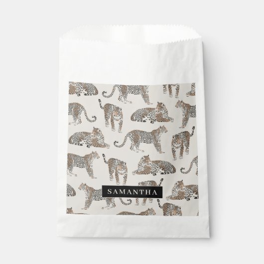 Jungle Leopard Wildtier Muster Geschenktütchen (Vorderseite)