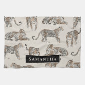 Jungle Leopard Wildtier Muster Geschirrtuch (Horizontal)