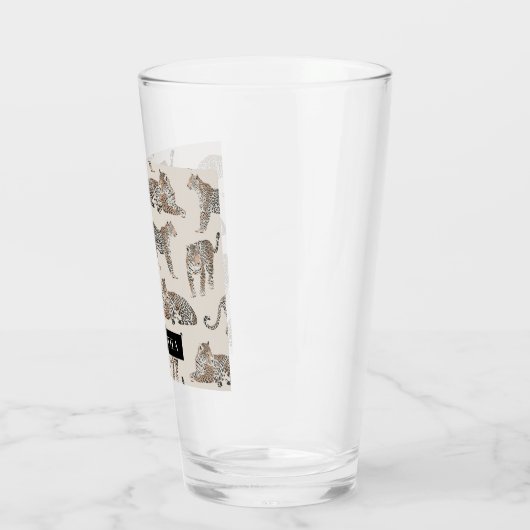 Jungle Leopard Wildtier Muster Glas (Links)