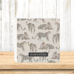 Jungle Leopard Wildtier Muster Holzkisten Schild<br><div class="desc">Jungle Leopard Wildtier Muster</div>