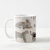 Jungle Leopard Wildtier Muster Kaffeetasse (Links)