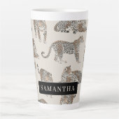 Jungle Leopard Wildtier Muster Milchtasse (Vorderseite)