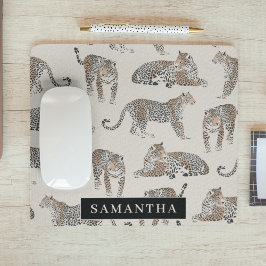 Jungle Leopard Wildtier Muster Mousepad