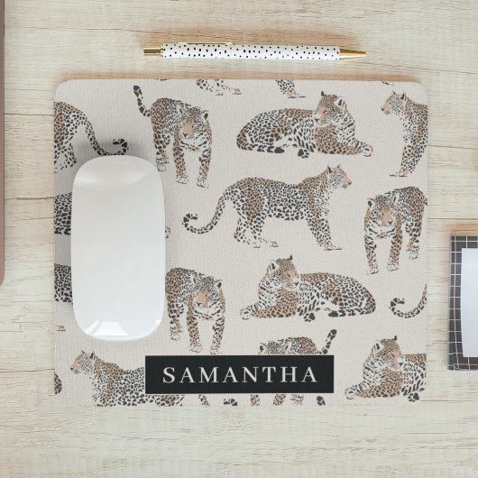 Jungle Leopard Wildtier Muster Mousepad