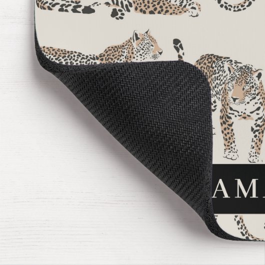Jungle Leopard Wildtier Muster Mousepad (Ecke)