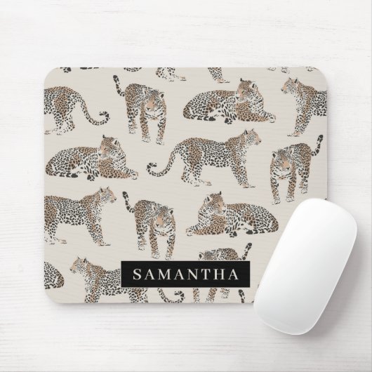 Jungle Leopard Wildtier Muster Mousepad (Mit Mouse)