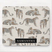 Jungle Leopard Wildtier Muster Mousepad (Vorne)