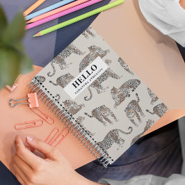 Jungle Leopard Wildtier Muster Notizblock
