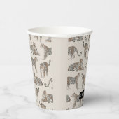 Jungle Leopard Wildtier Muster Pappbecher (Rechts)