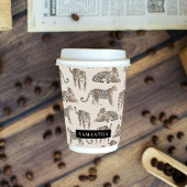 Jungle Leopard Wildtier Muster Pappbecher
