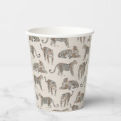 Jungle Leopard Wildtier Muster Pappbecher (Vorderseite)