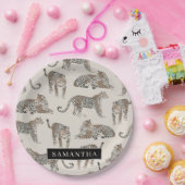 Jungle Leopard Wildtier Muster Pappteller (Party)