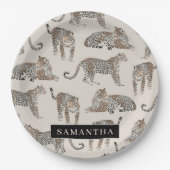 Jungle Leopard Wildtier Muster Pappteller (Vorderseite)
