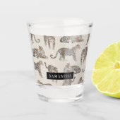 Jungle Leopard Wildtier Muster Schnapsglas (Vorderseite)